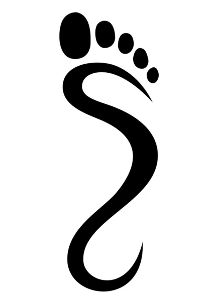 Black footprint — Stock Vector