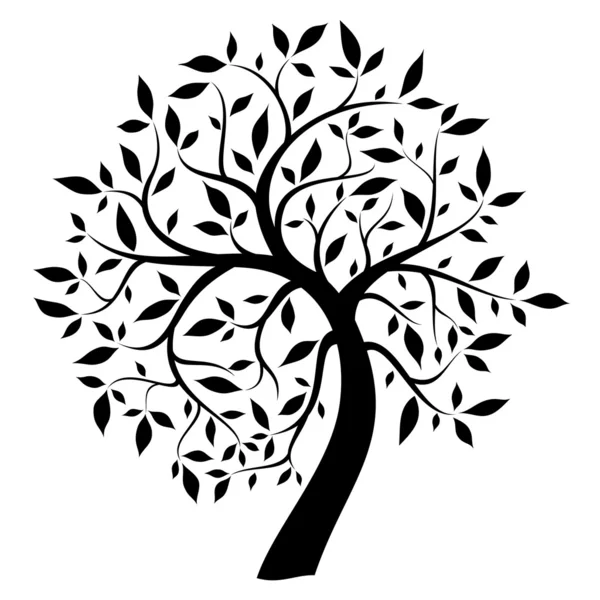 Árbol negro — Vector de stock