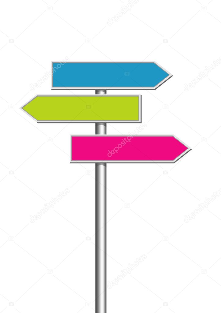 Direction road signs