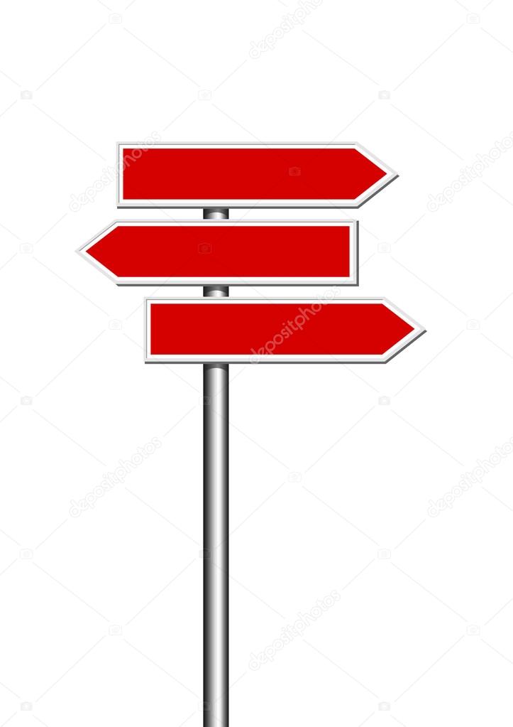 Direction road signs