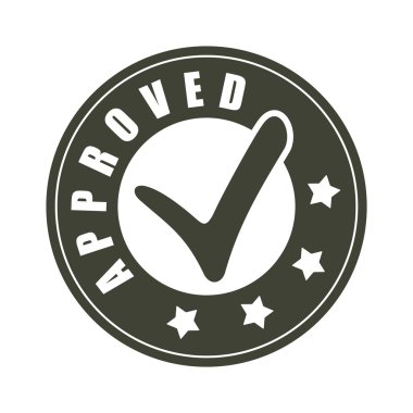 Approved stamp vector clipart