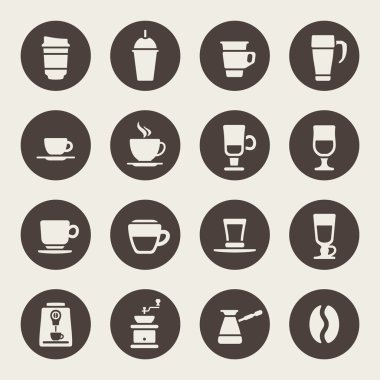 Coffee icons clipart