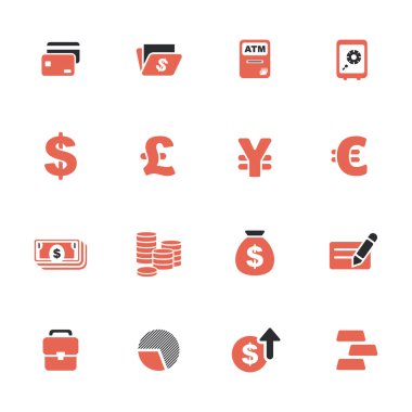 Finans ve para Tema simgeleri ayarlamak