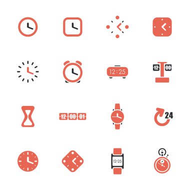 saatler ve zaman Tema simgeleri ayarlamak