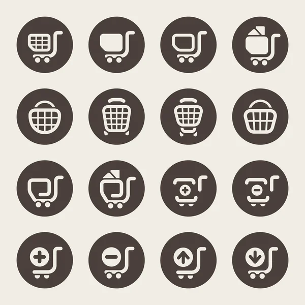Shopping cart icons — Stock Vector