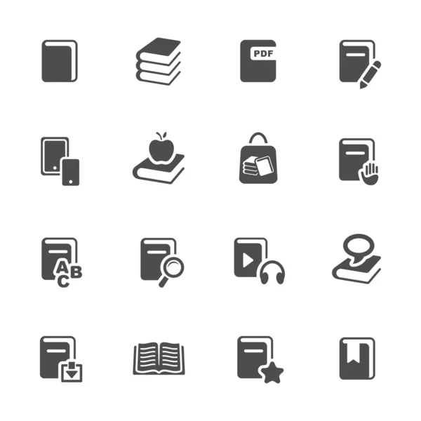 Book icons set — Stock Vector
