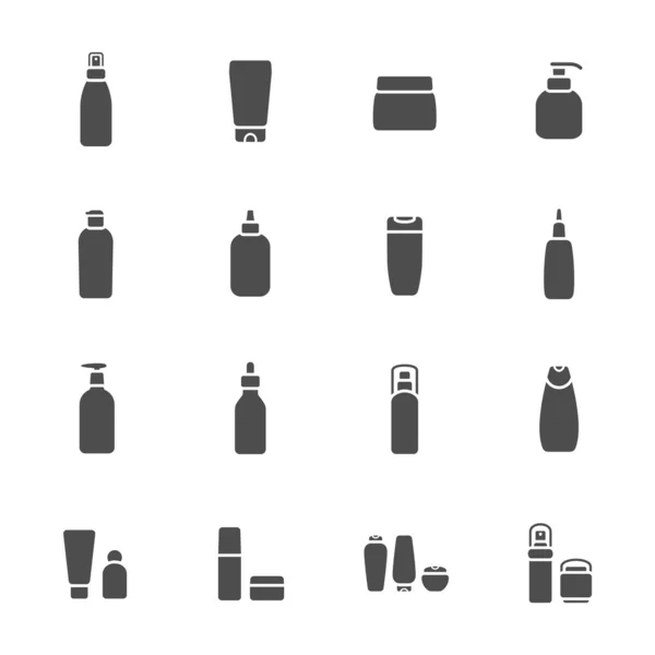 Cosmetische fles pictogrammen — Stockvector