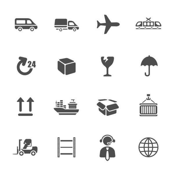 Logistic icons set