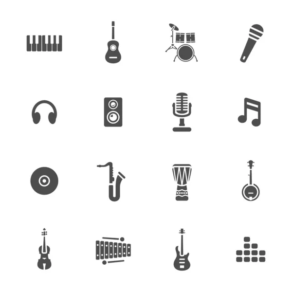 Iconos de música — Vector de stock