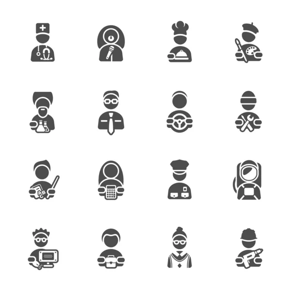 Meslekler Icons set — Stok Vektör