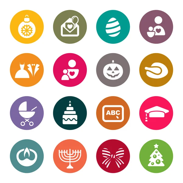 Holidays icons — Stock Vector