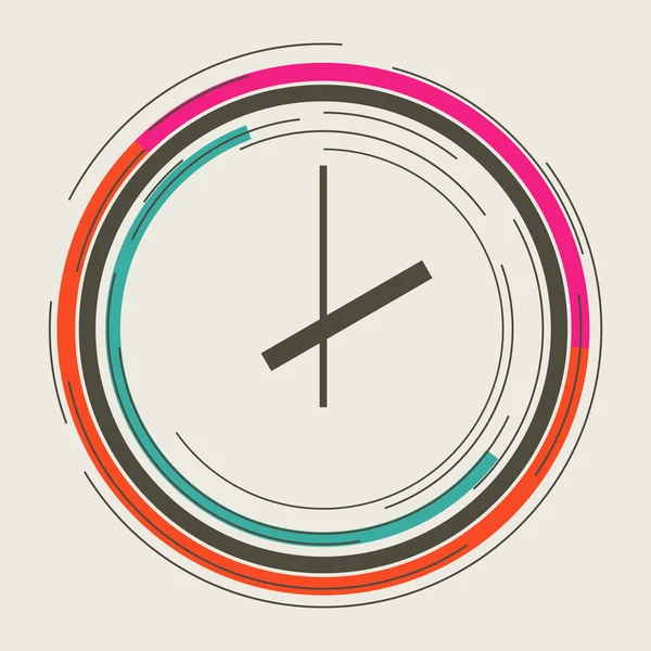 Reloj icono abstracto — Archivo Imágenes Vectoriales