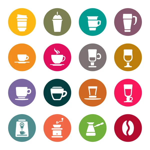 Icone del caffè — Vettoriale Stock