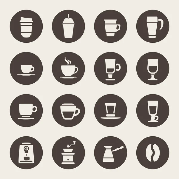 Koffie pictogrammen — Stockvector