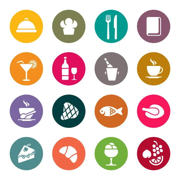 Restaurant iconen — Stockvector