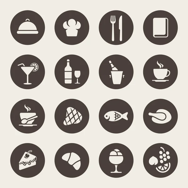 Iconos del restaurante — Archivo Imágenes Vectoriales