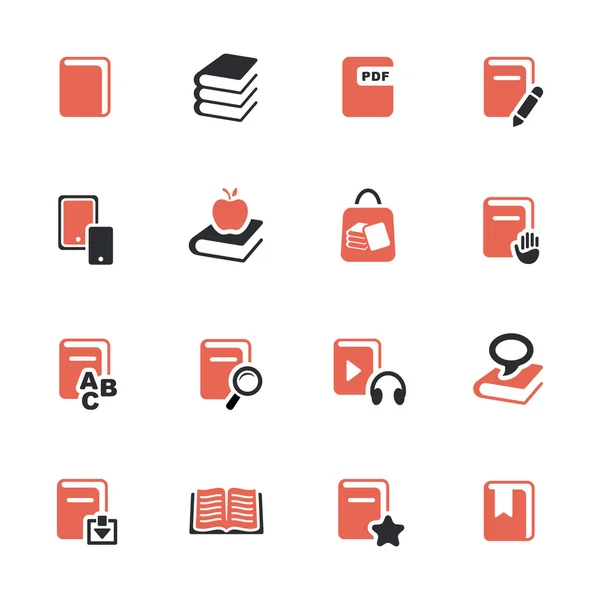 Book icons set — Stock Vector