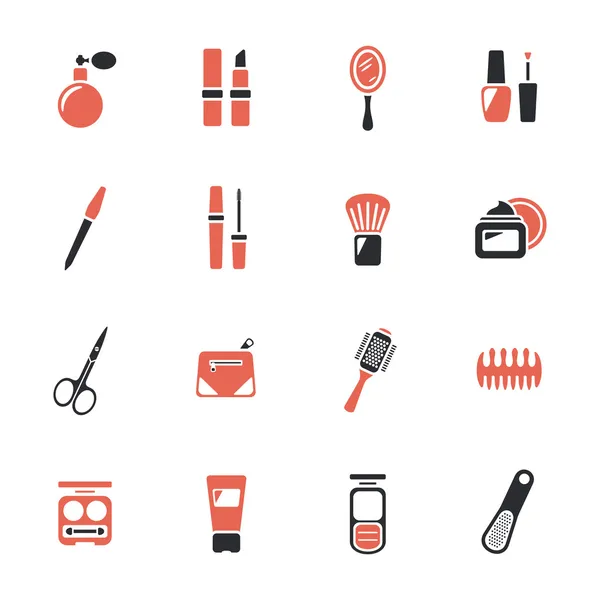 Iconos de belleza y maquillaje — Vector de stock