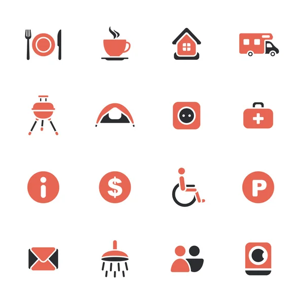 Camping icons — Stock Vector