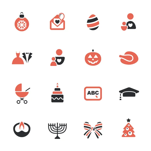 Holidays icons — Stock Vector