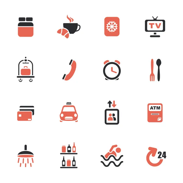 Hotel services icons — Stock Vector