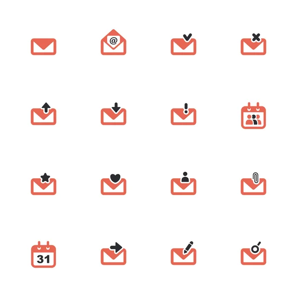 Iconos de correo electrónico — Archivo Imágenes Vectoriales