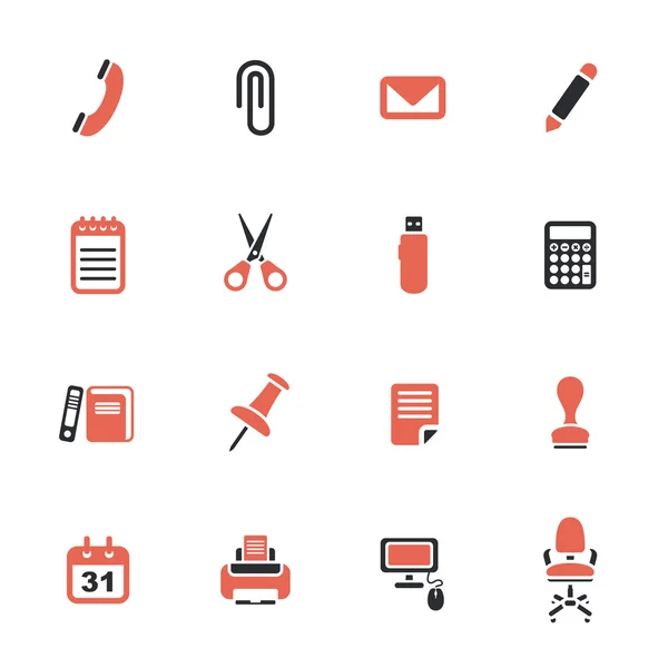 Kantoorbenodigdheden icons set — Stockvector