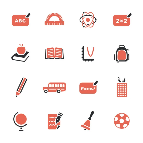 School theme icons set — Stock Vector