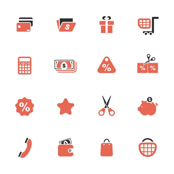 Symbole zum Shopping — Stockvektor