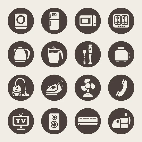 Symbole für Haushaltsgeräte — Stockvektor