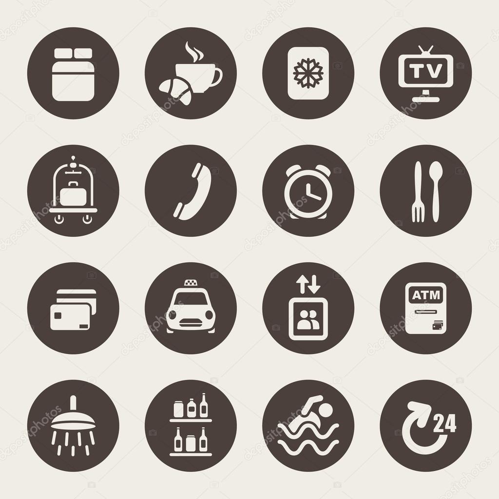 Hotel services icons