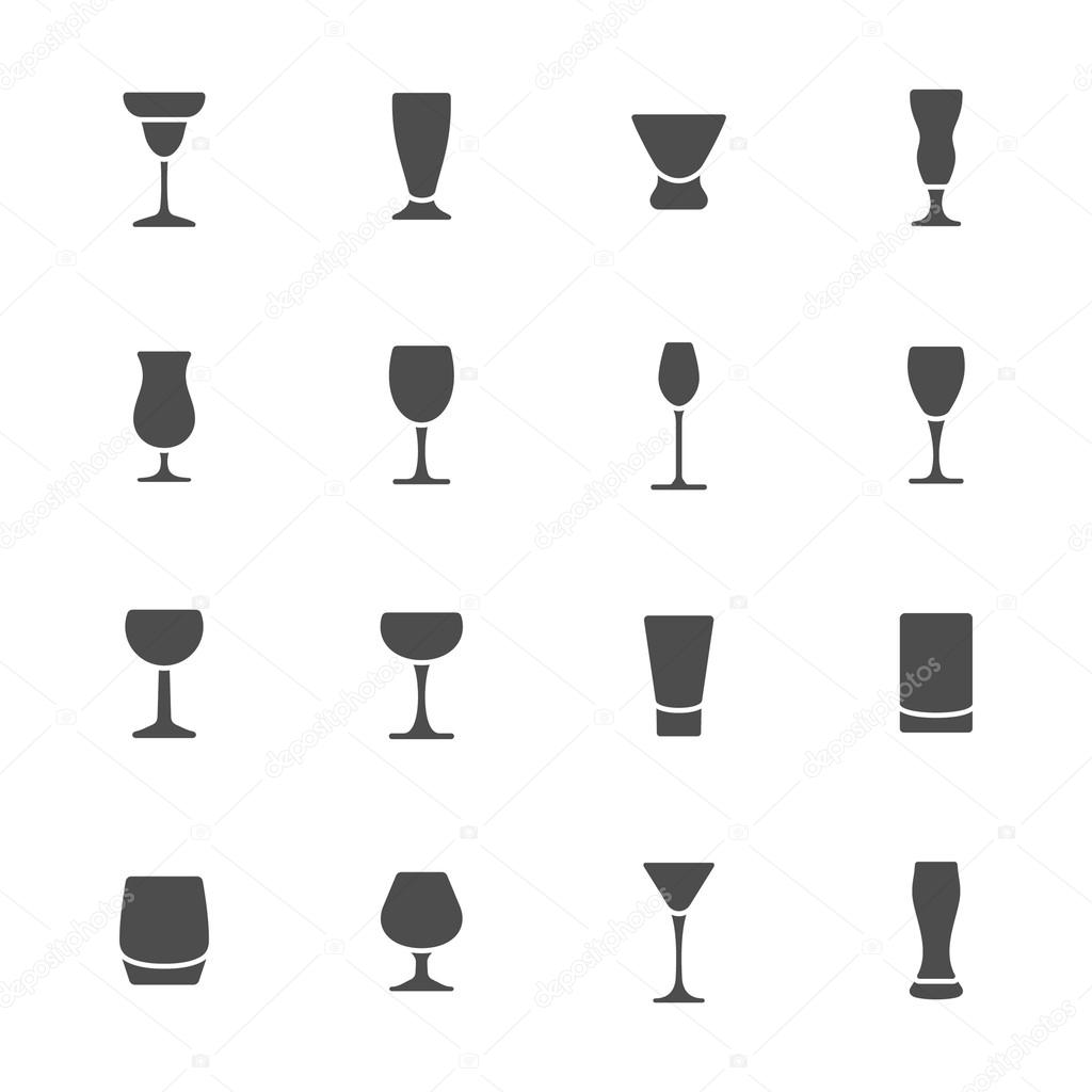 Drink glass icons