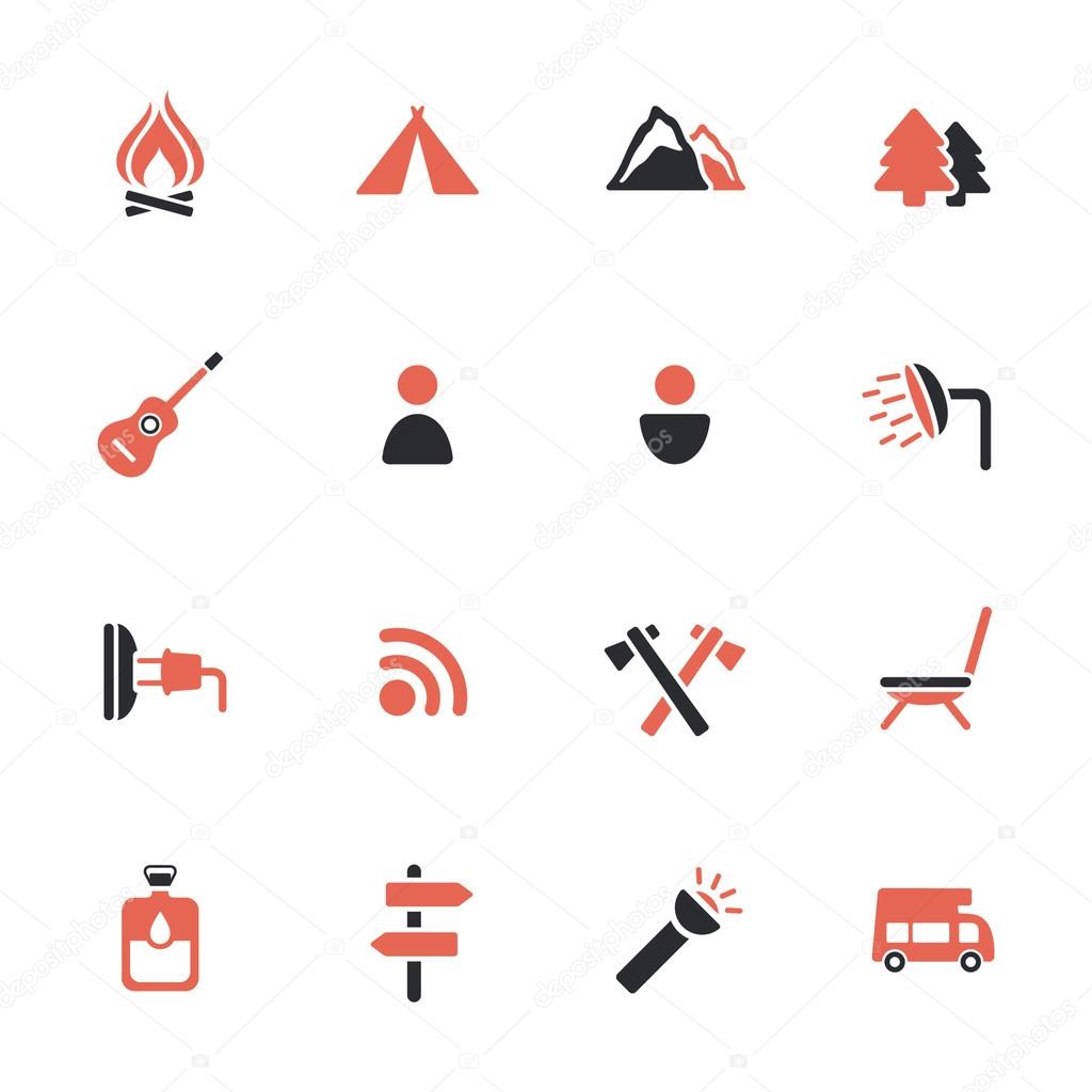 Camping icons
