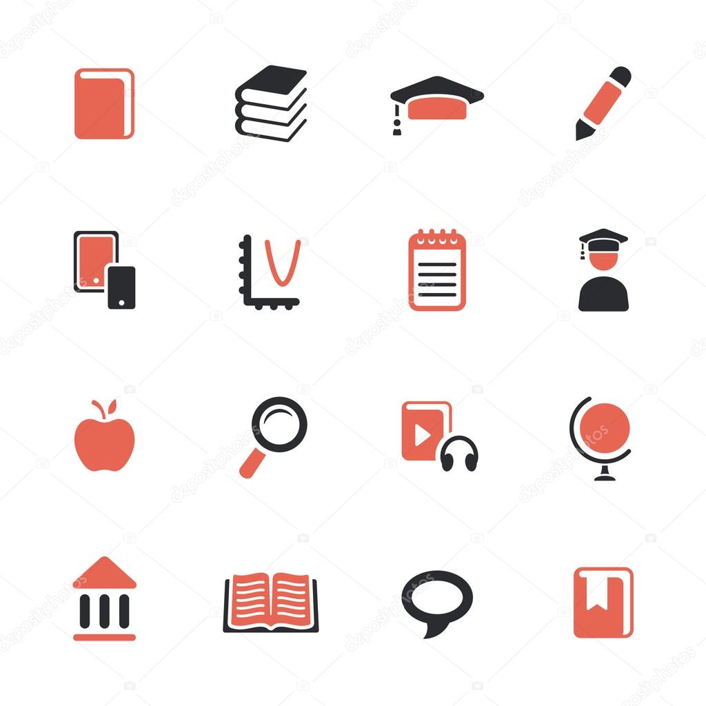 Education theme icons