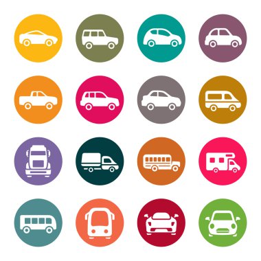 Car icon set clipart