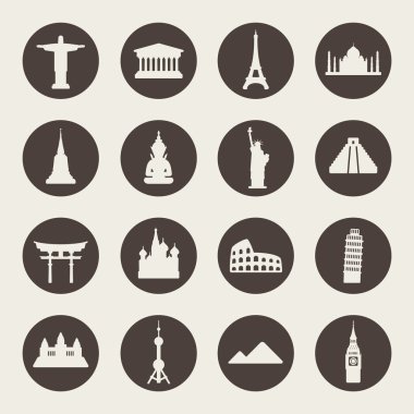 Seyahat Yerler Icon set
