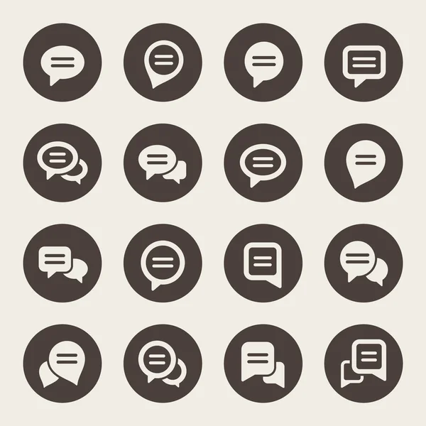 Speech bubble icon set — Stock Vector