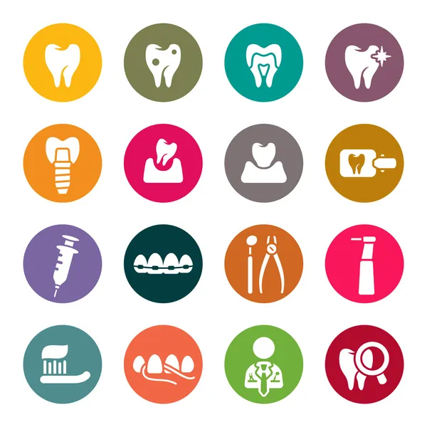 Dental theme icons — Stock Vector