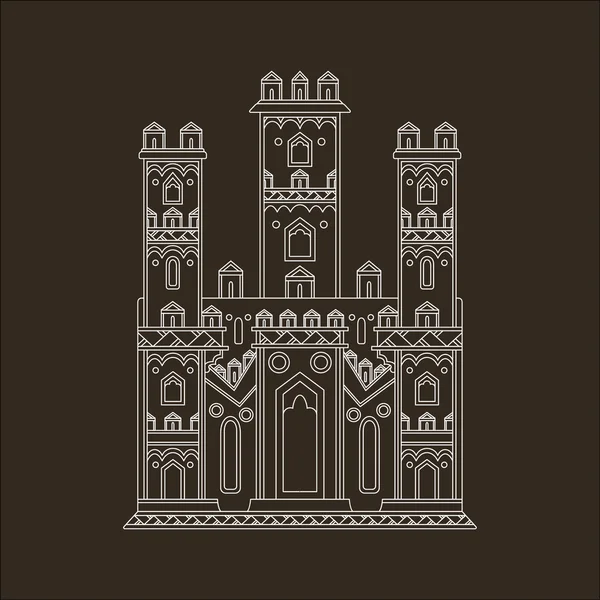 Ilustración vectorial castillo gótico — Archivo Imágenes Vectoriales