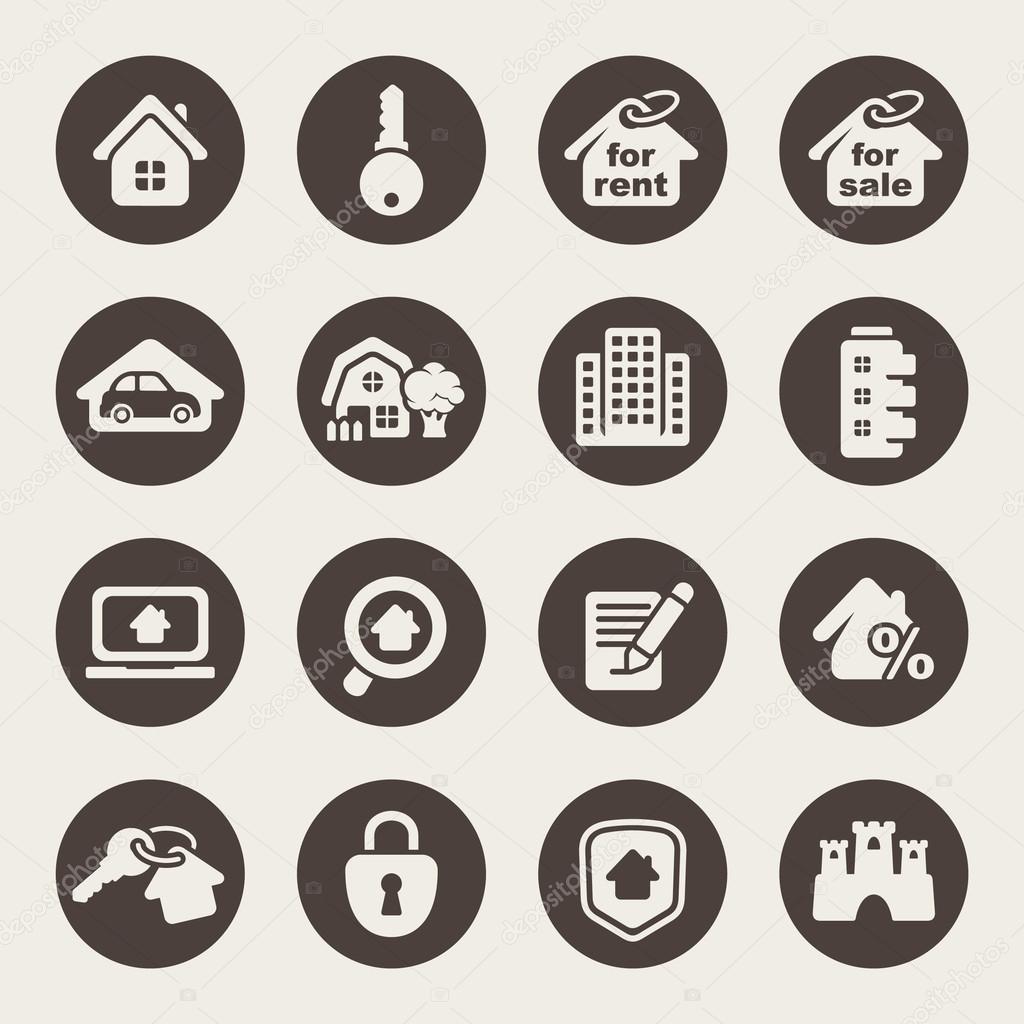 Real estate theme icons