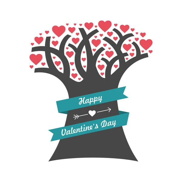 Den svatého Valentýna strom — Stockový vektor
