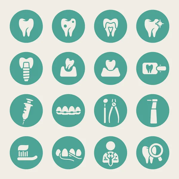 Dental icon set — Stock Vector