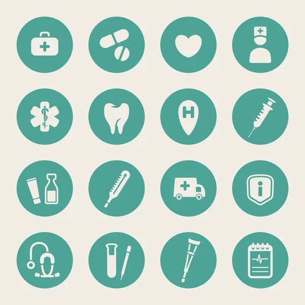 Conjunto de iconos médicos — Vector de stock