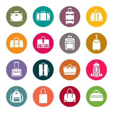 Baggage icon set