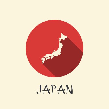 Japonya Tema düz şekil