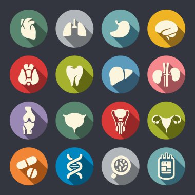 insan organlarını Icon set