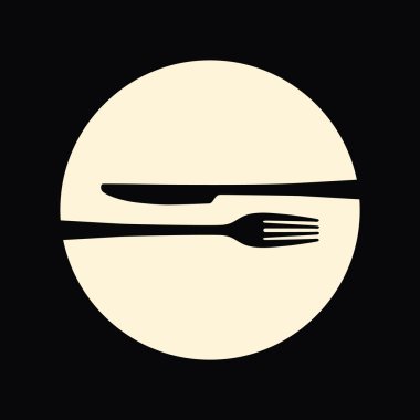 Restaurant emblem. Fork and knife. clipart