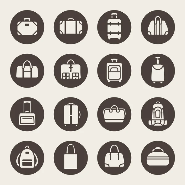 Bagage pictogrammenset — Stockvector