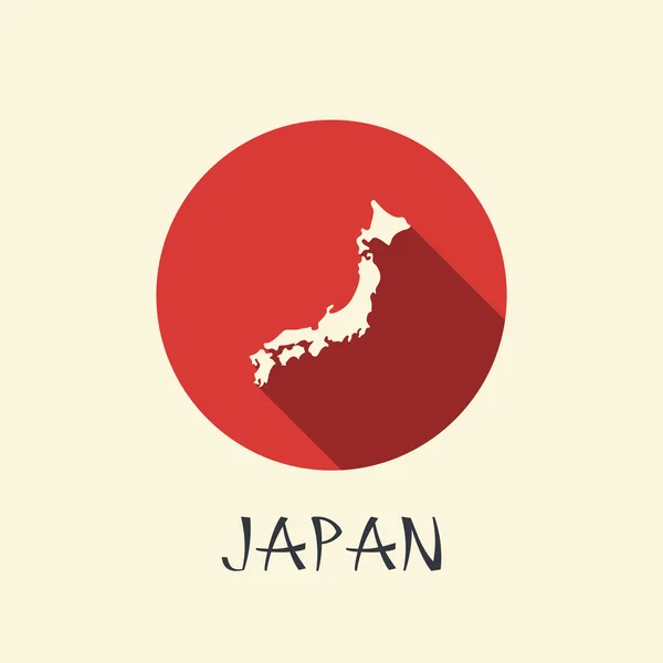 Japán téma lapos illusztráció — Stock Vector
