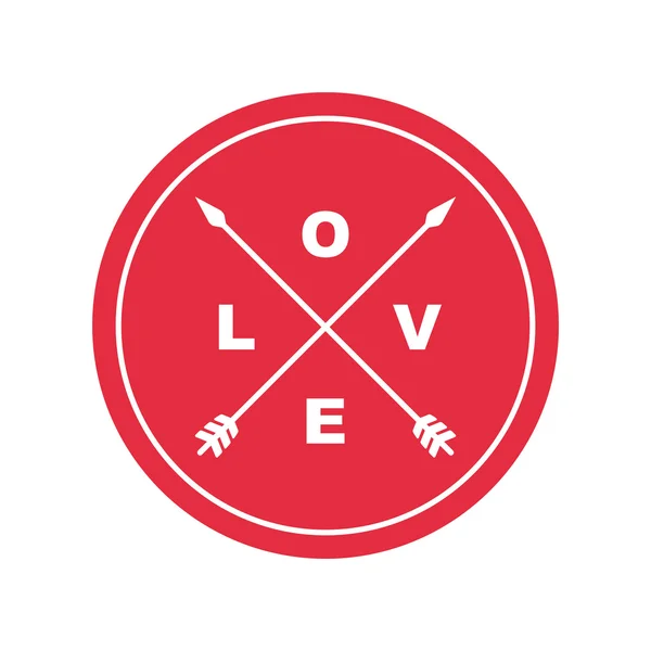Emblème d'amour — Image vectorielle